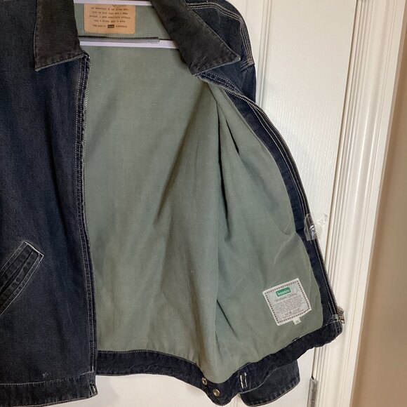 Bossini Jeans Men's Denim Jacket Corduroy Collar Lined Size S - Picture 5 of 13